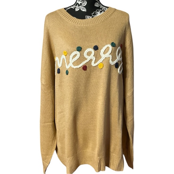 GILLI Oversized Merry Embroidered Sweater - Picture 3 of 3